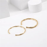 PVD Plated Bamboo Joint Open Mouth Bracelet Drop