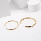 PVD Plated Bamboo Joint Open Mouth Bracelet Drop