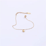 PVD Plated Peach Heart Bracelet Drop Supplier