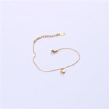 PVD Plated Peach Heart Bracelet Drop Supplier