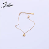 PVD Plated Peach Heart Bracelet Drop Supplier