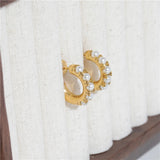 High End PVD Tarnish Pearl Hoop Earring