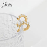 High End PVD Tarnish Pearl Hoop Earring