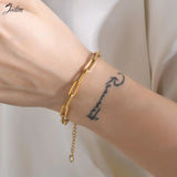High End Retro Geometric Link Chain Bracelet