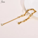 High End Retro Geometric Link Chain Bracelet
