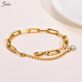 High End Retro Geometric Link Chain Bracelet