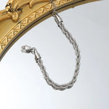 High End PVD Twisted Rope Chain Bracelet