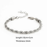 High End PVD Twisted Rope Chain Bracelet