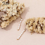 Tassel Pearl Chain Hoop Stainless Steel Earring for Women