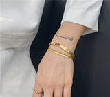Snake Chain Charm Bracelet Set for Women