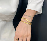 Snake Chain Charm Bracelet Set for Women