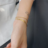 Snake Chain Charm Bracelet Set for Women