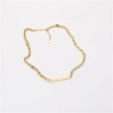 Stylish Stainless Steel Bar Necklace