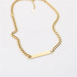 Stylish Stainless Steel Bar Necklace