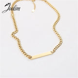 Stylish Stainless Steel Bar Necklace