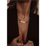 Stylish Stainless Steel Bar Necklace