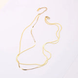 Stylish Jewelry PVD Double Layer Herringbone Necklace