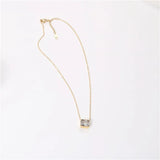 Zircon Pendant Necklace Retro Style