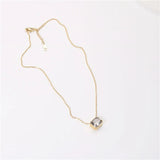 Zircon Pendant Necklace Retro Style