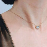 Zircon Pendant Necklace Retro Style
