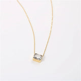 Zircon Pendant Necklace Retro Style