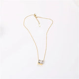 Zircon Pendant Necklace Retro Style