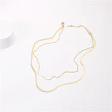 Stylish Double-deck PVD Finish Necklace