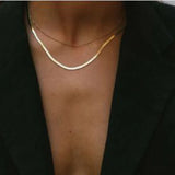 Stylish Double-deck PVD Finish Necklace