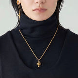 Stylish Stainless Steel Mushroom Pendant Necklace