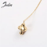 Stylish Stainless Steel Mushroom Pendant Necklace