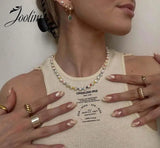 Elegant Freshwater Pearl Necklace with Titanium Steel Buckle