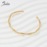 Stylish Bamboo Cuff Stainless Steel Bracelet for Women