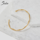 Stylish Bamboo Cuff Stainless Steel Bracelet for Women