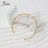 Stylish Bamboo Cuff Stainless Steel Bracelet for Women