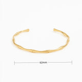 Stylish Bamboo Cuff Stainless Steel Bracelet for Women