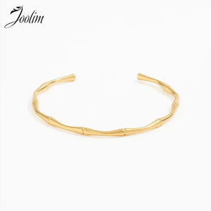 Stylish Bamboo Cuff Stainless Steel Bracelet for Women