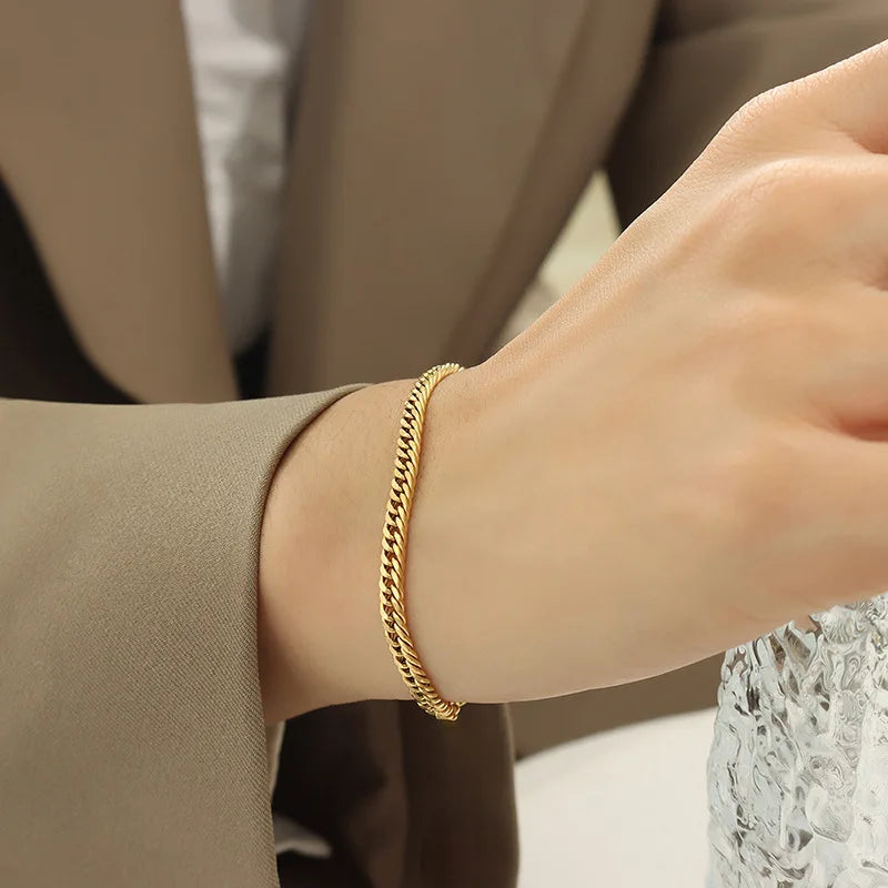 Exaggerated Stainless Steel Bracelet Women