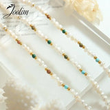 Boho Freshwater Pearl Stone Beaded Bracelet for Women