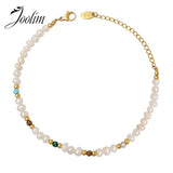 Boho Freshwater Pearl Stone Beaded Bracelet for Women