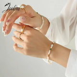 Boho Freshwater Pearl Stone Beaded Bracelet for Women