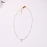 Round Drill Rice Pearl And Bead Necklace Waterproof Jewelry
