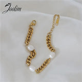 Natural Freshwater Pearl Stainless Steel Bracelet