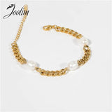 Natural Freshwater Pearl Stainless Steel Bracelet