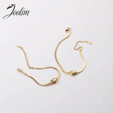 Heart Snake Chain Bracelet Stainless Steel Gift Women