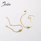 Heart Snake Chain Bracelet Stainless Steel Gift Women