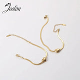 Heart Snake Chain Bracelet Stainless Steel Gift Women