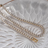 Waterproof CZ Tennis Choker Necklace Stainless Steel
