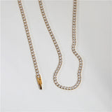 Waterproof CZ Tennis Choker Necklace Stainless Steel