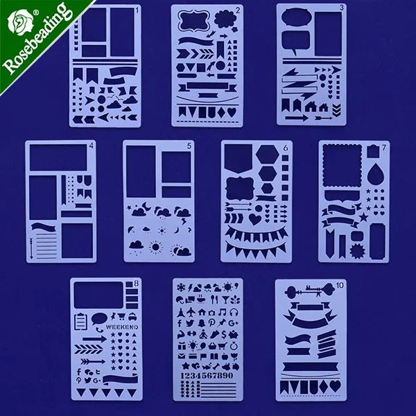 Journal Planner Stencils, Alphabet, Digital Mylar Stencils