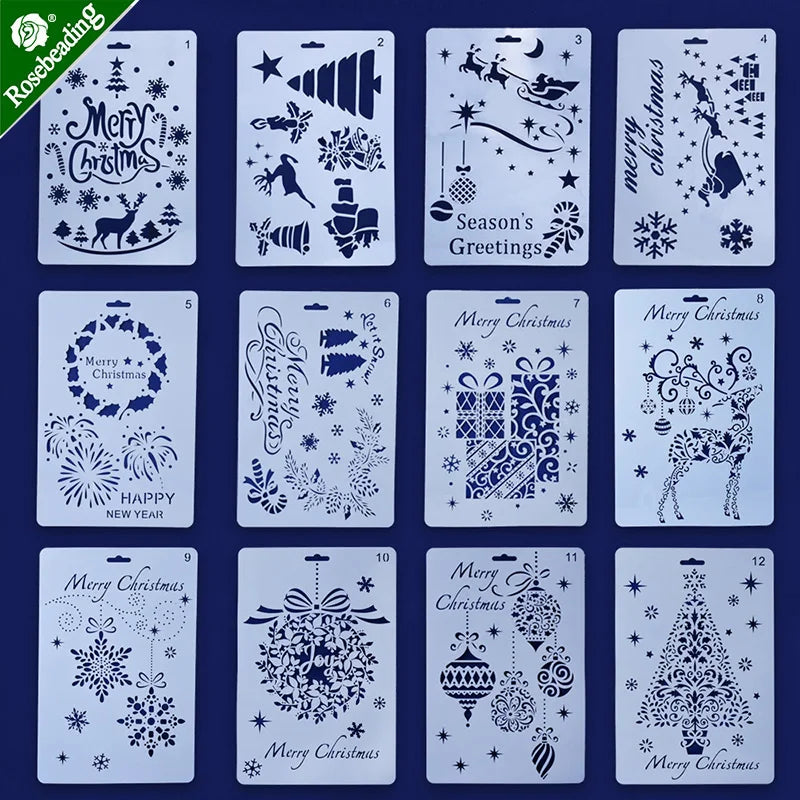 Christmas Banner Journal Stencils - 2017 Arrival